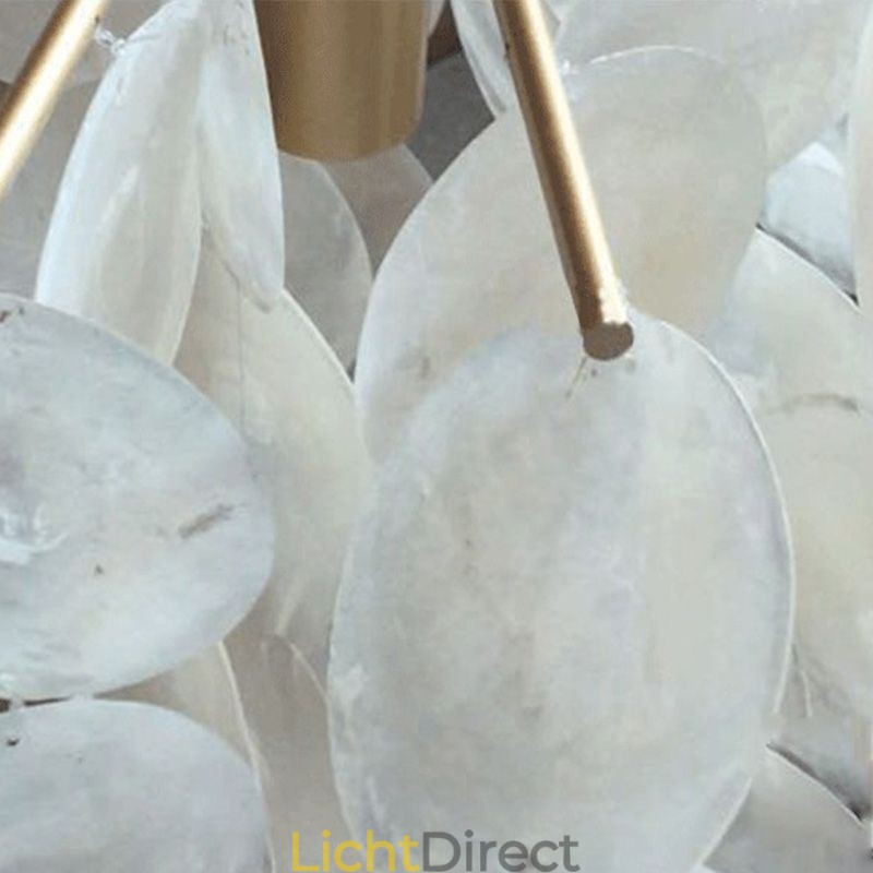 Natuurlijke schelp kroonluchter ronde gelaagde hanglamp eetkamer