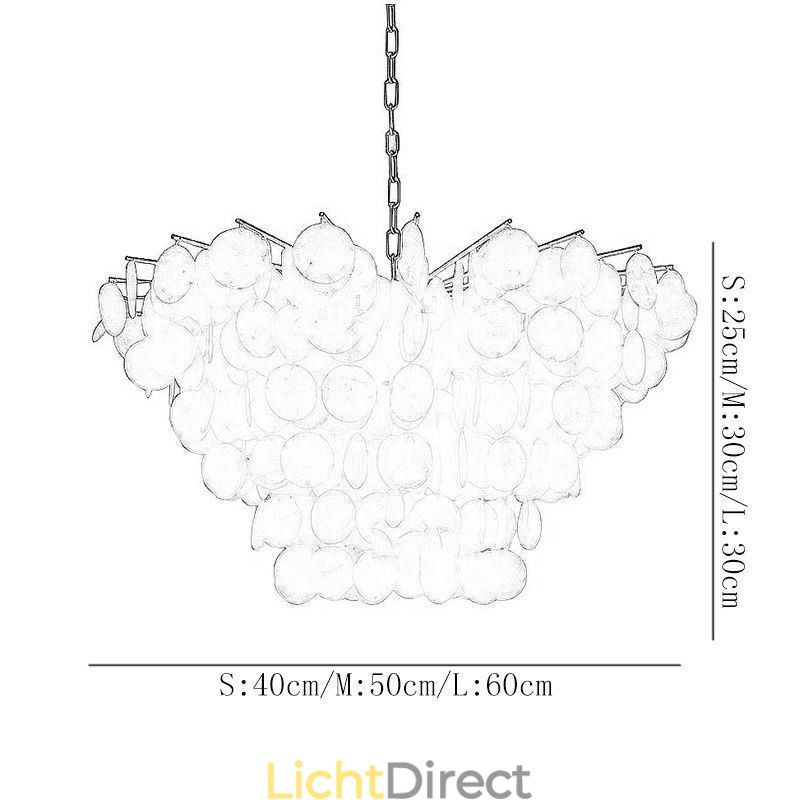 Natuurlijke schelp kroonluchter ronde gelaagde hanglamp eetkamer