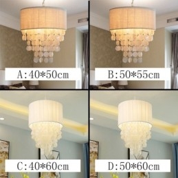 Hedendaagse hanglamp kwallen schelpen verlichting met cilinder lampenkap