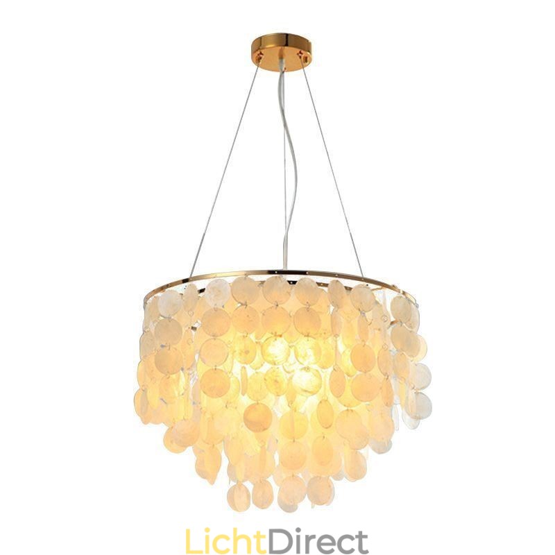 Moderne witte schelp plafondlamp hanglamp kroonluchter