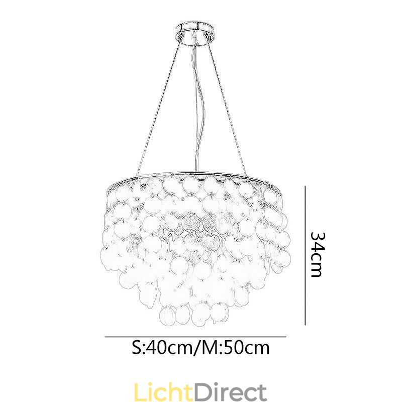 Moderne witte schelp plafondlamp hanglamp kroonluchter