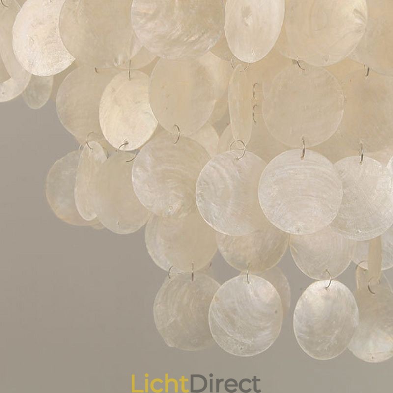 Moderne witte schelp plafondlamp hanglamp kroonluchter