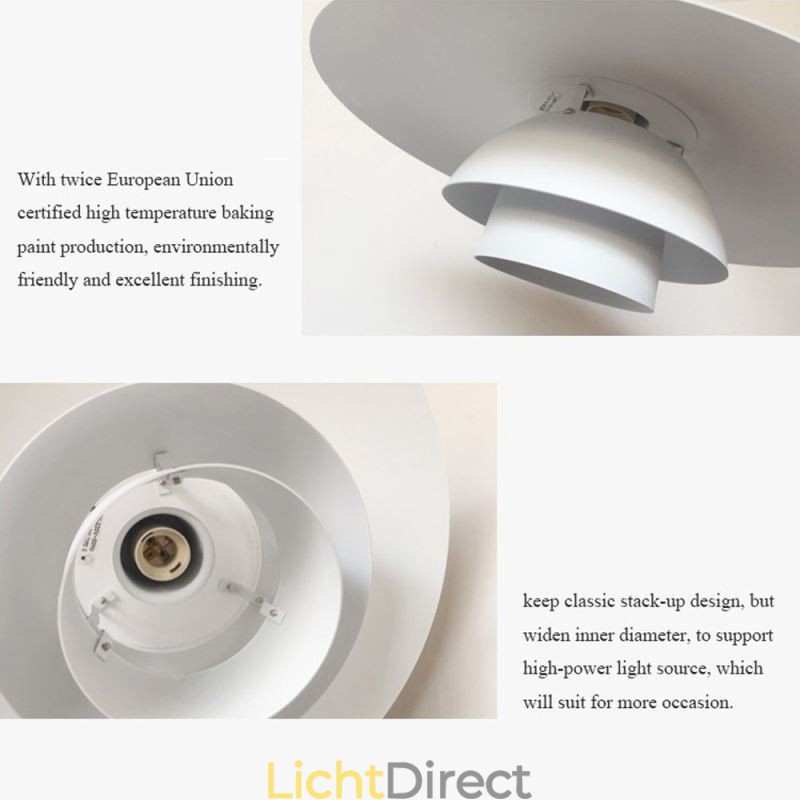 Witte aluminium hanglamp, moderne kroonluchter, verstelbare hanglamp