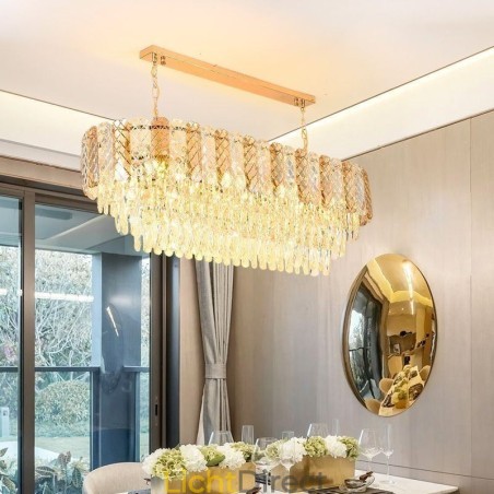 Moderne kristallen hanglamp Luxe ovale hanglamp