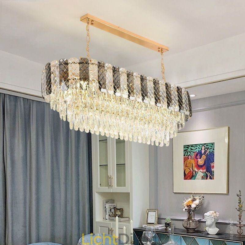 Moderne kristallen hanglamp Luxe ovale hanglamp