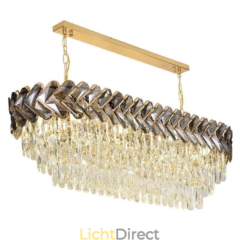 Europese Kristallen Hanglamp Luxe Ovale Plafondlamp