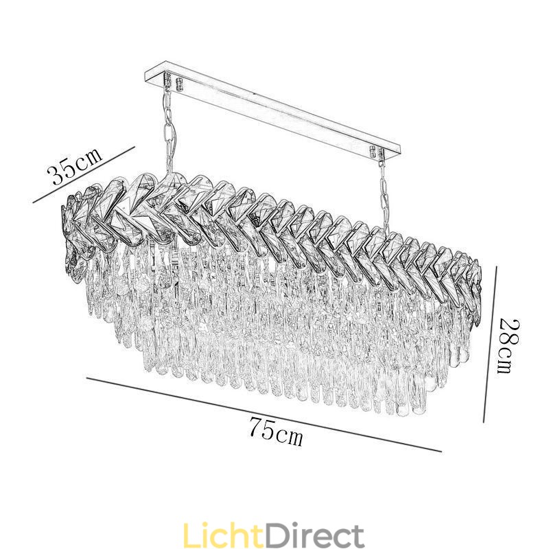 Europese Kristallen Hanglamp Luxe Ovale Plafondlamp