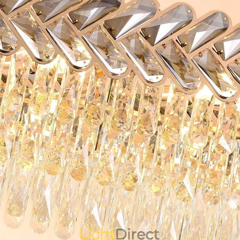 Europese Kristallen Hanglamp Luxe Ovale Plafondlamp
