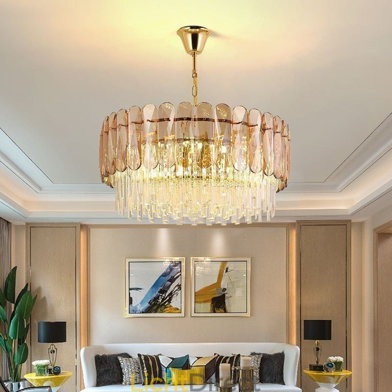 Luxe hanglamp kristal goud plafondlamp