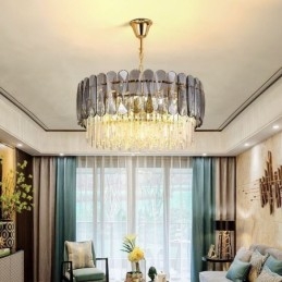 Luxe hanglamp kristal goud plafondlamp
