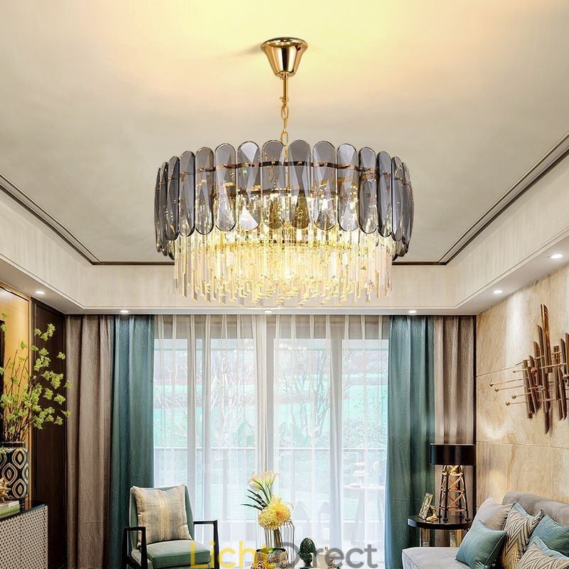 Luxe hanglamp kristal goud plafondlamp