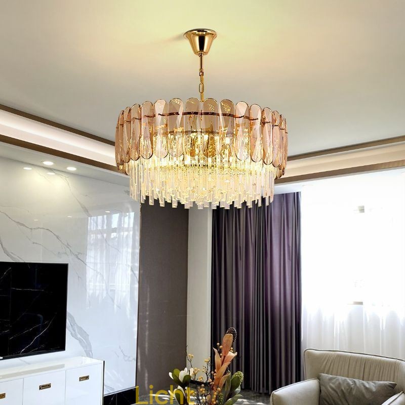 Luxe hanglamp kristal goud plafondlamp