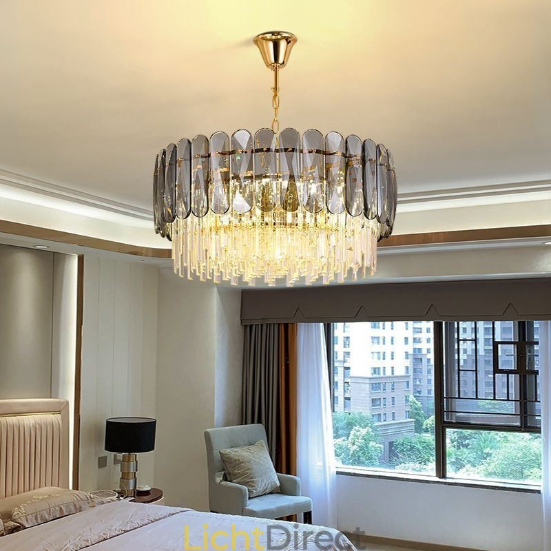 Luxe hanglamp kristal goud plafondlamp