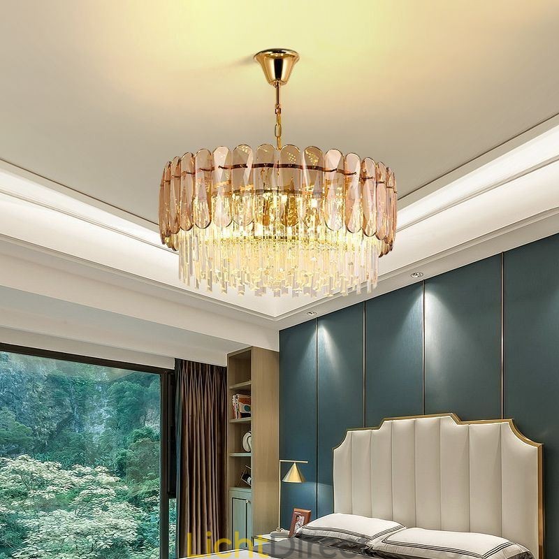 Luxe hanglamp kristal goud plafondlamp