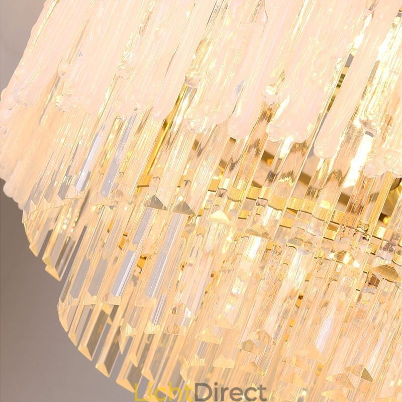 Kristallen ronde koraal plafondlamp hanglamp