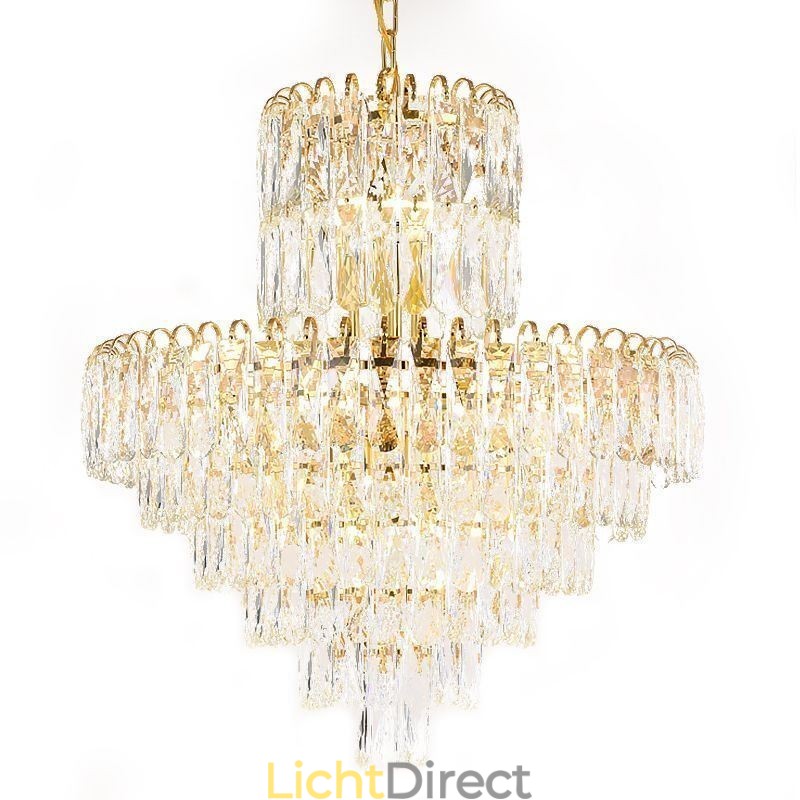 Moderne kristallen hanglamp, hedendaagse plafondverlichting, armaturen