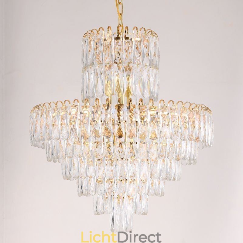 Moderne kristallen hanglamp, hedendaagse plafondverlichting, armaturen