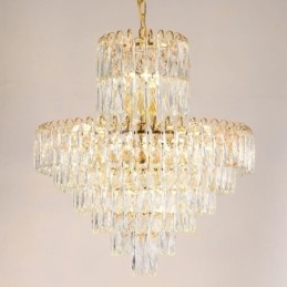 Moderne kristallen hanglamp, hedendaagse plafondverlichting, armaturen