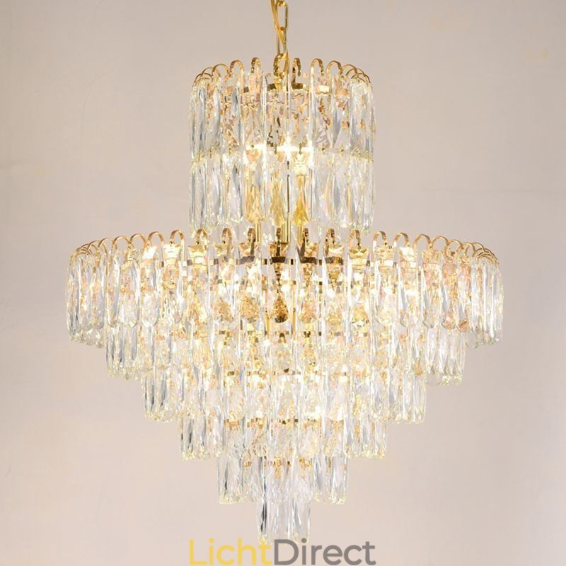 Moderne kristallen hanglamp, hedendaagse plafondverlichting, armaturen