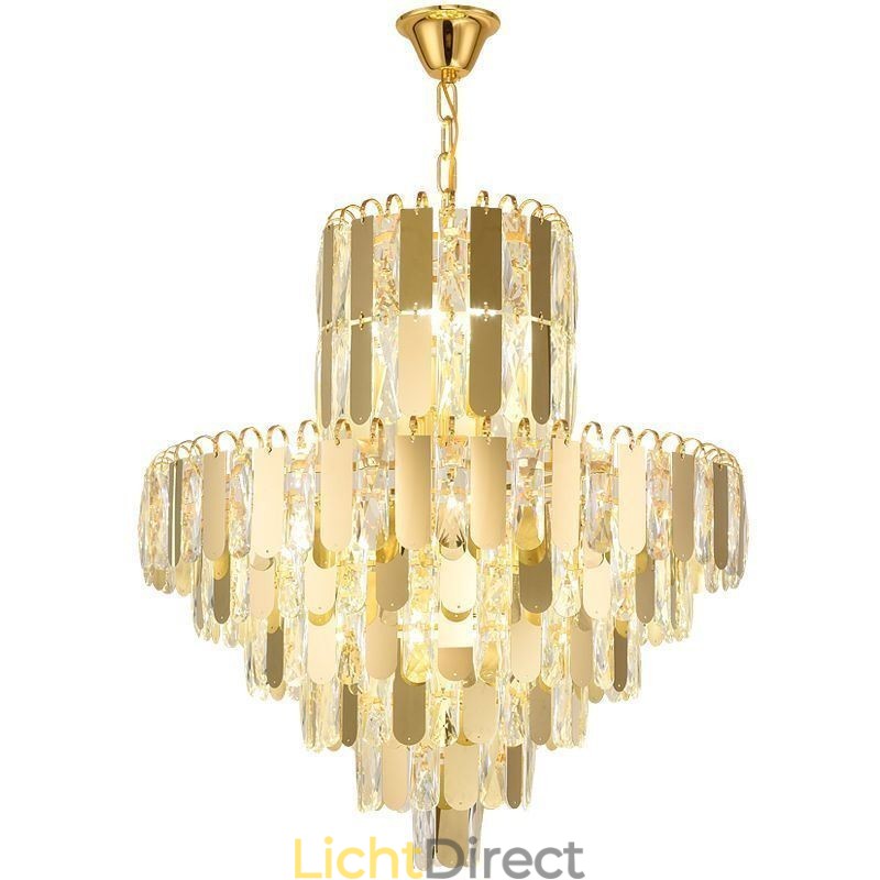 Moderne kristallen hanglamp, hedendaagse plafondverlichting, armaturen