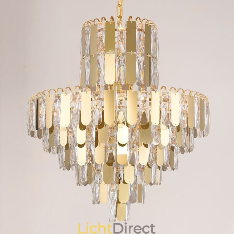 Moderne kristallen hanglamp, hedendaagse plafondverlichting, armaturen
