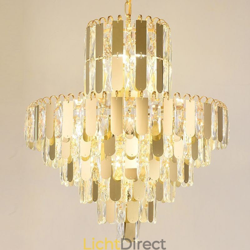 Moderne kristallen hanglamp, hedendaagse plafondverlichting, armaturen