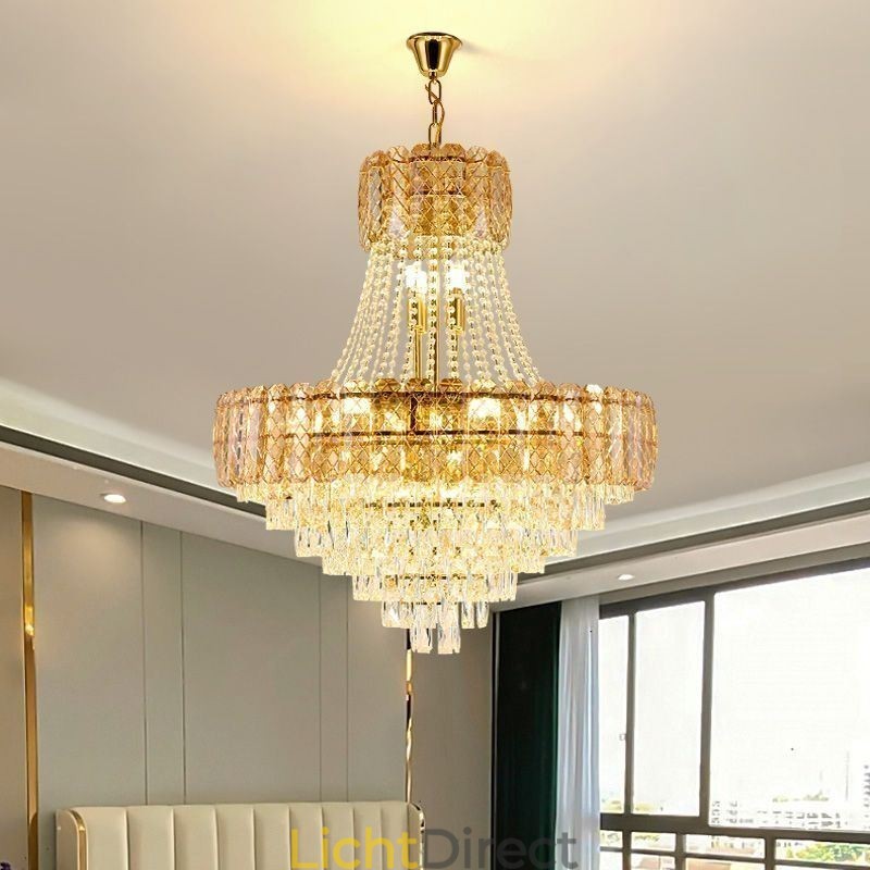 Moderne kristallen hanglamp ronde plafondverlichtingsarmatuur