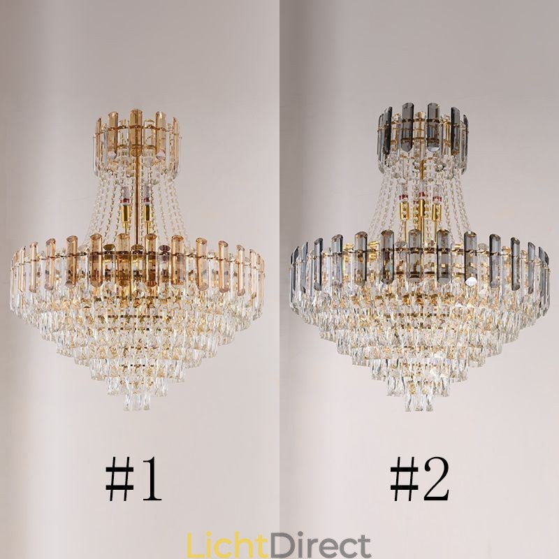 Moderne kristallen hanglamp ronde plafondverlichtingsarmatuur