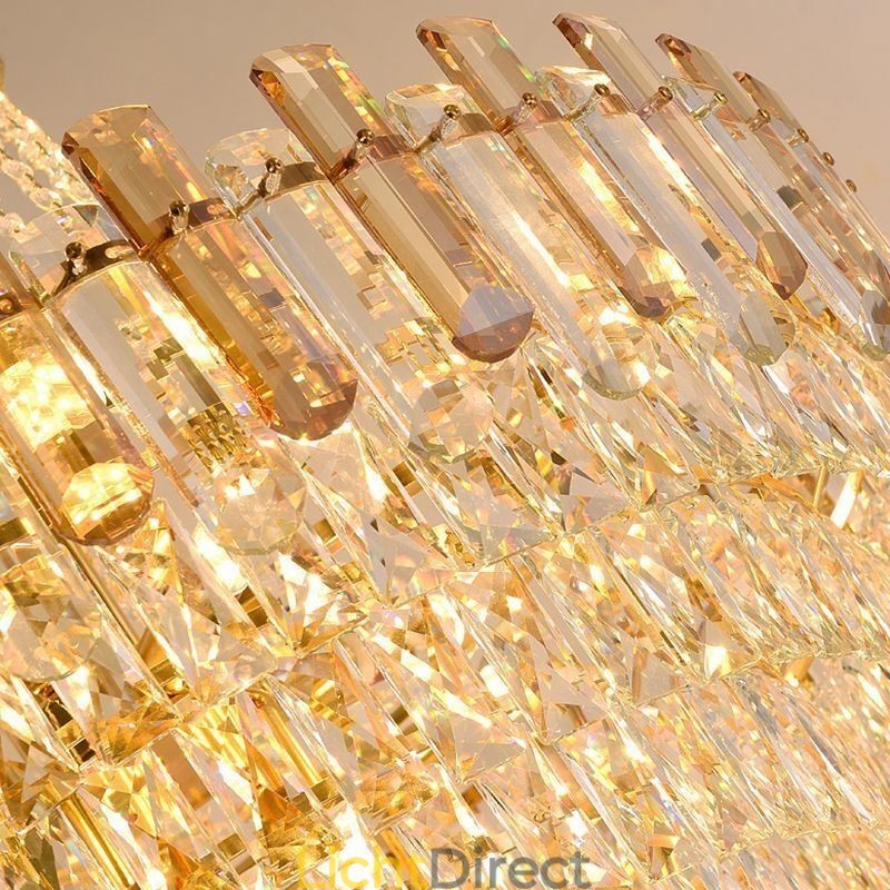 Moderne kristallen hanglamp ronde plafondverlichtingsarmatuur