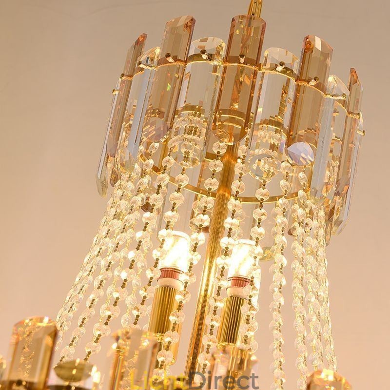 Moderne kristallen hanglamp ronde plafondverlichtingsarmatuur