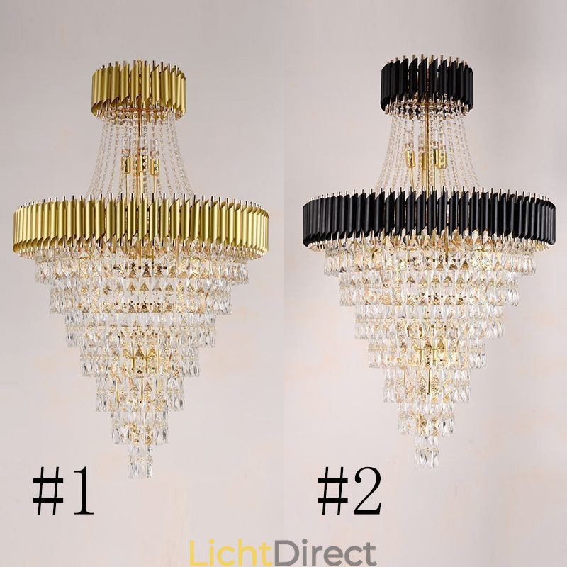 Moderne kristallen hanglamp kegelvormige plafondlamp