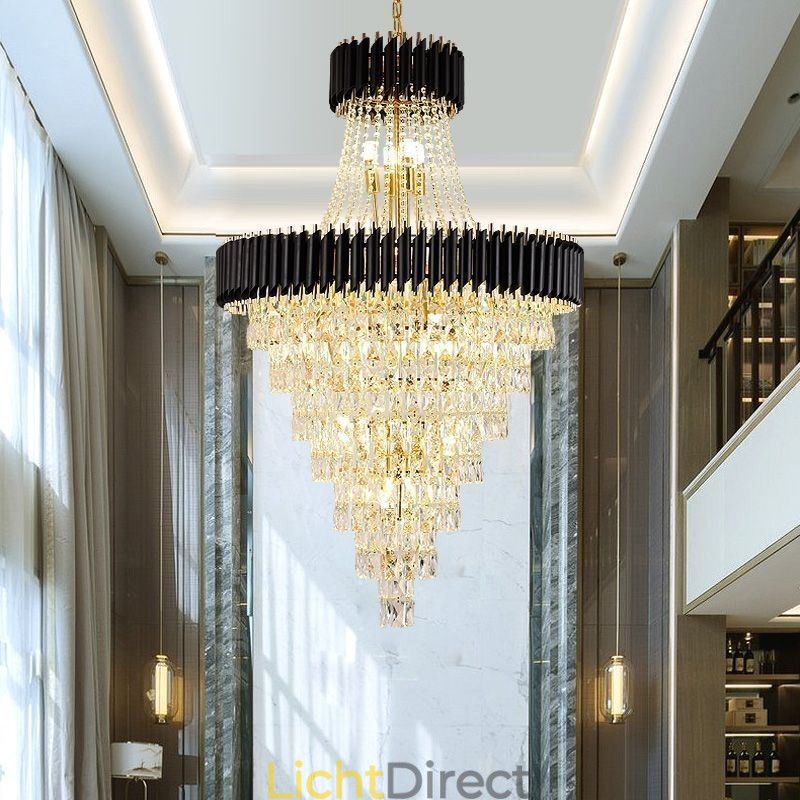Moderne kristallen hanglamp kegelvormige plafondlamp