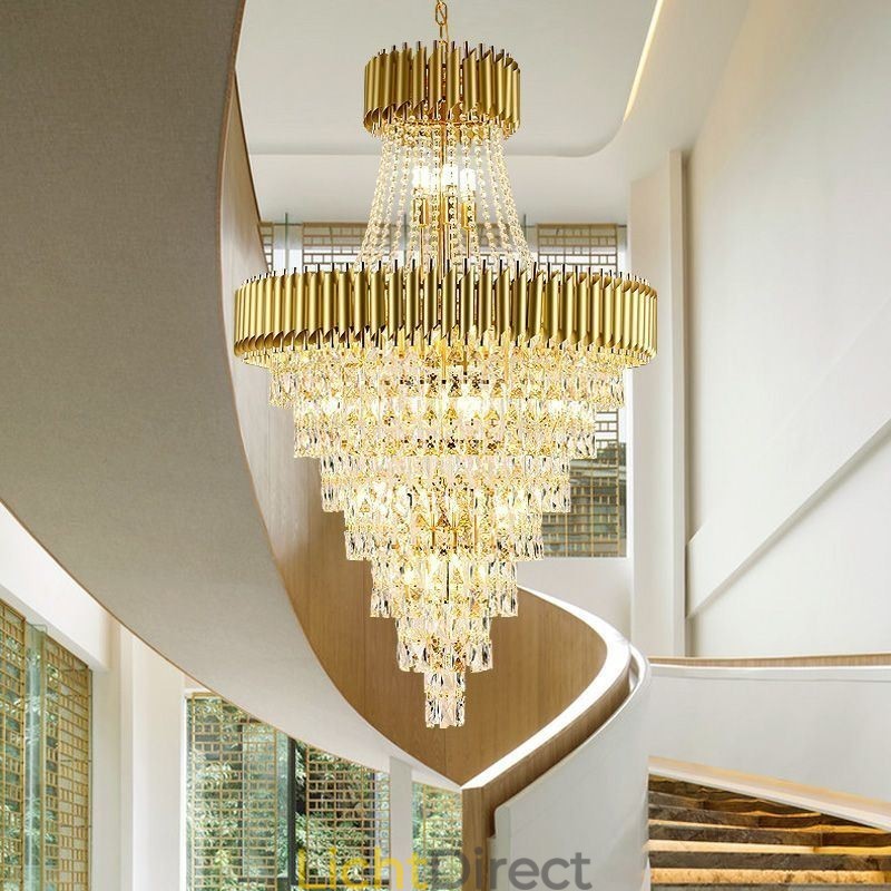 Moderne kristallen hanglamp kegelvormige plafondlamp