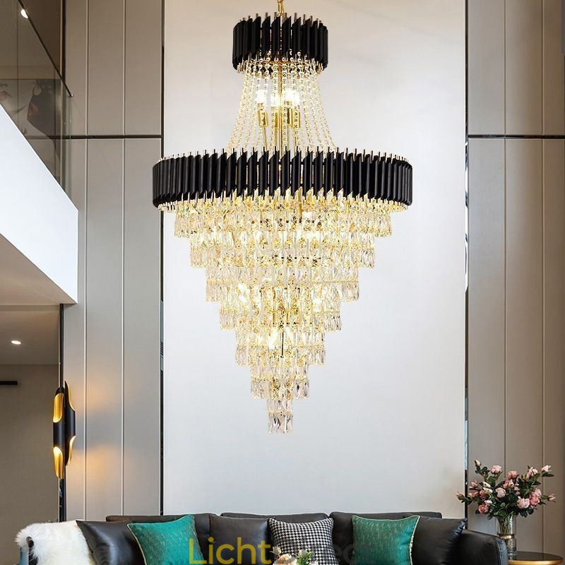 Moderne kristallen hanglamp kegelvormige plafondlamp