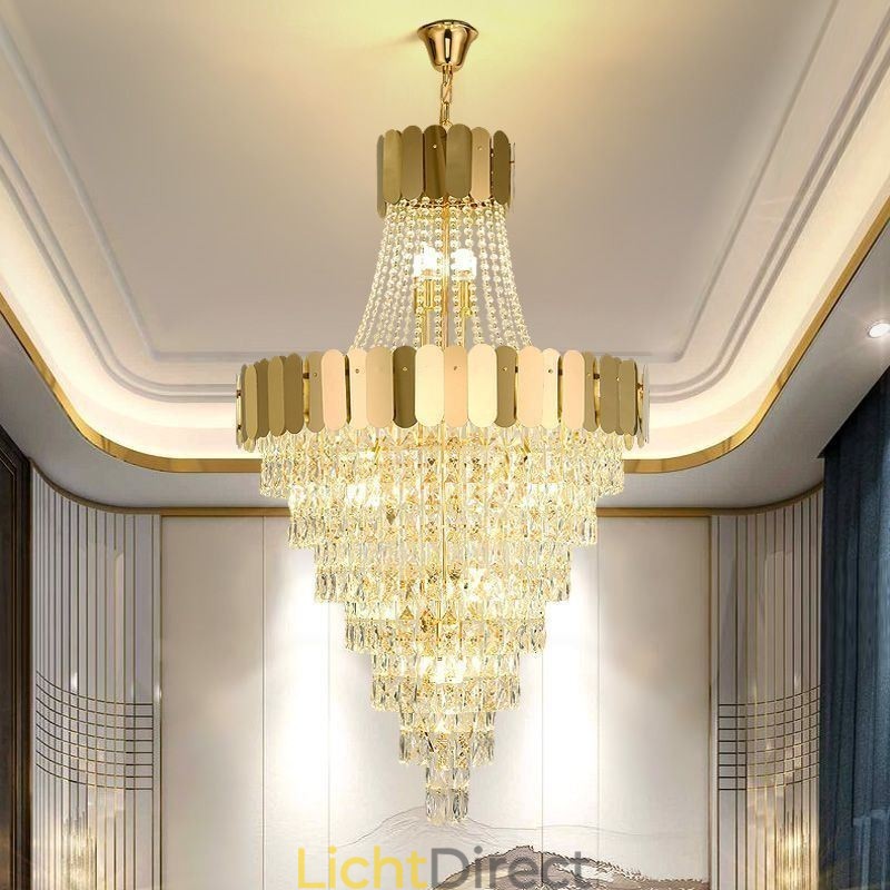Europese Kristallen Hanglamp Conische Hanglamp