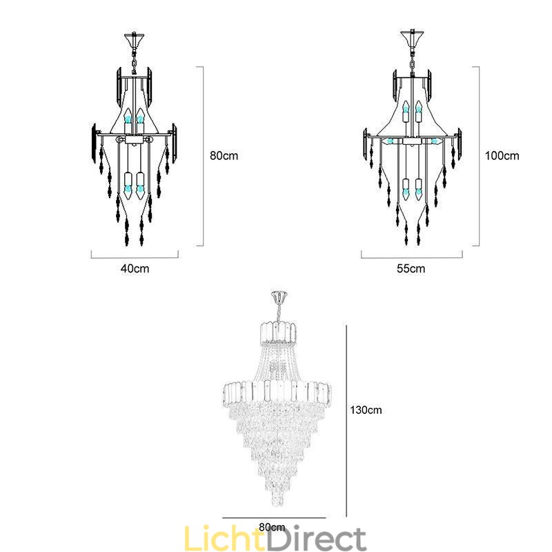 Europese Kristallen Hanglamp Conische Hanglamp