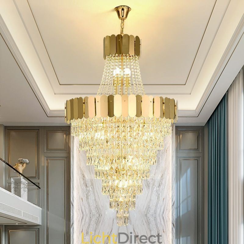 Europese Kristallen Hanglamp Conische Hanglamp