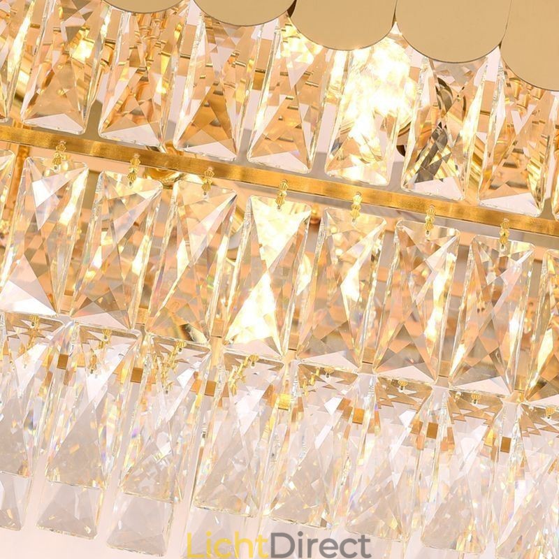 Kristallen hanglamp Luxe ovale plafondlamp