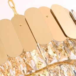 Kristallen hanglamp Luxe ovale plafondlamp