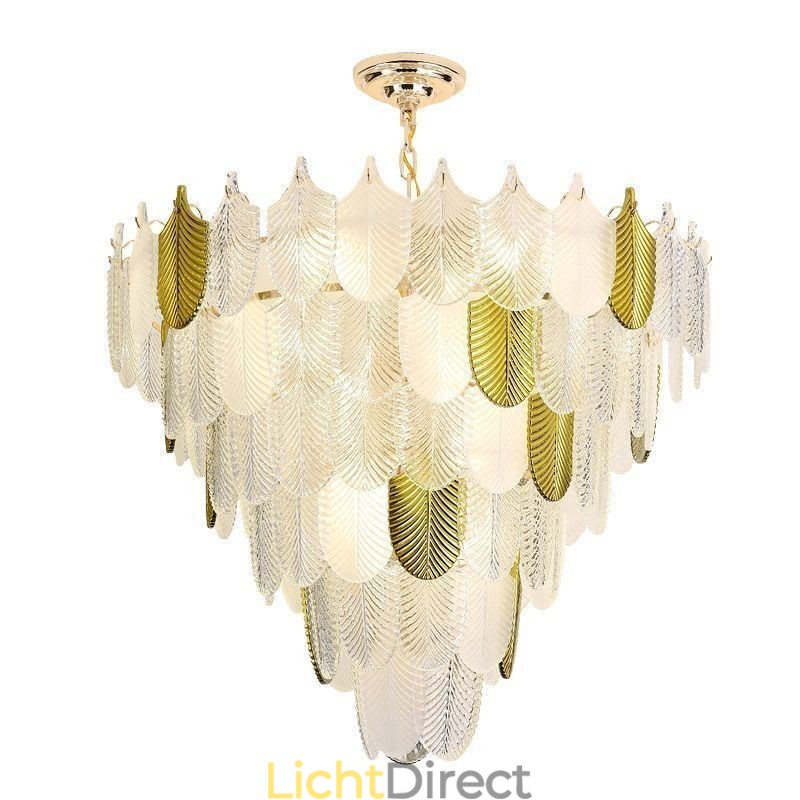 Kristallen elegante blad hanglamp plafond hanglamp