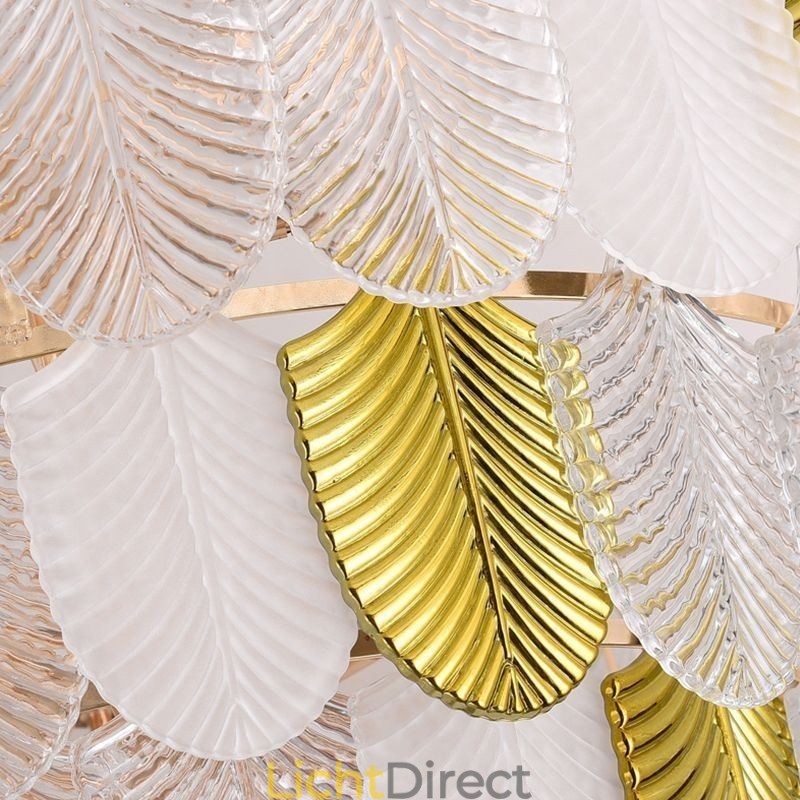 Kristallen elegante blad hanglamp plafond hanglamp
