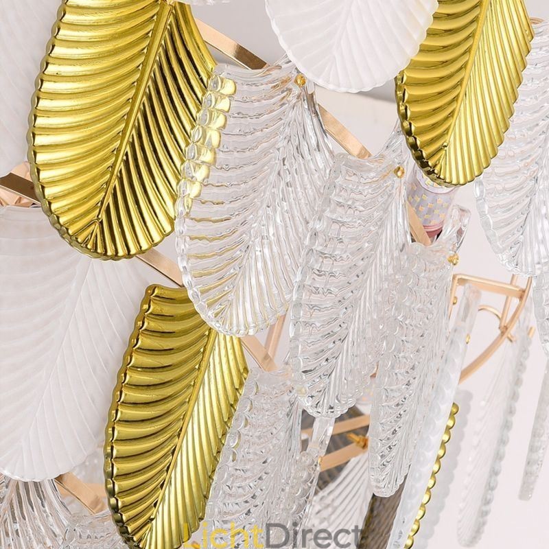 Kristallen elegante blad hanglamp plafond hanglamp