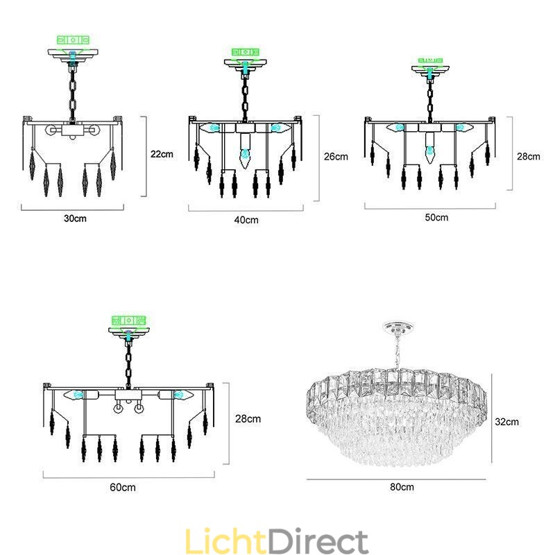 Kristallen hanglamp, moderne plafondverlichting, armaturen