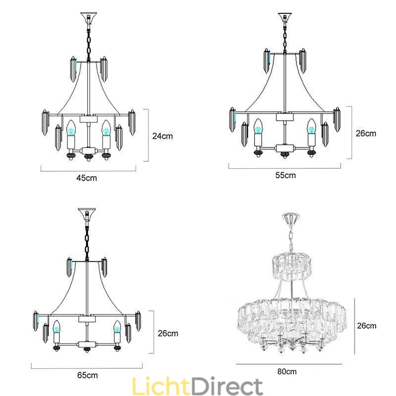 Witte Kristallen Hanglamp Moderne Plafondlampen Hanglampen