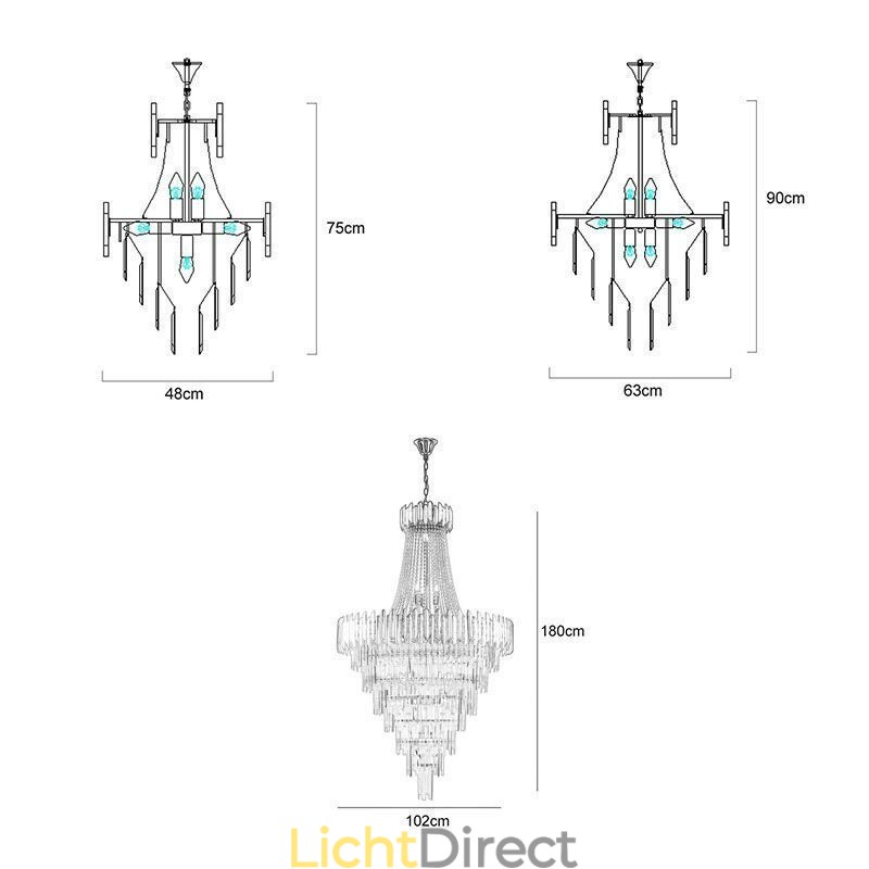 Prachtige hanglamp kristal plafondlamp
