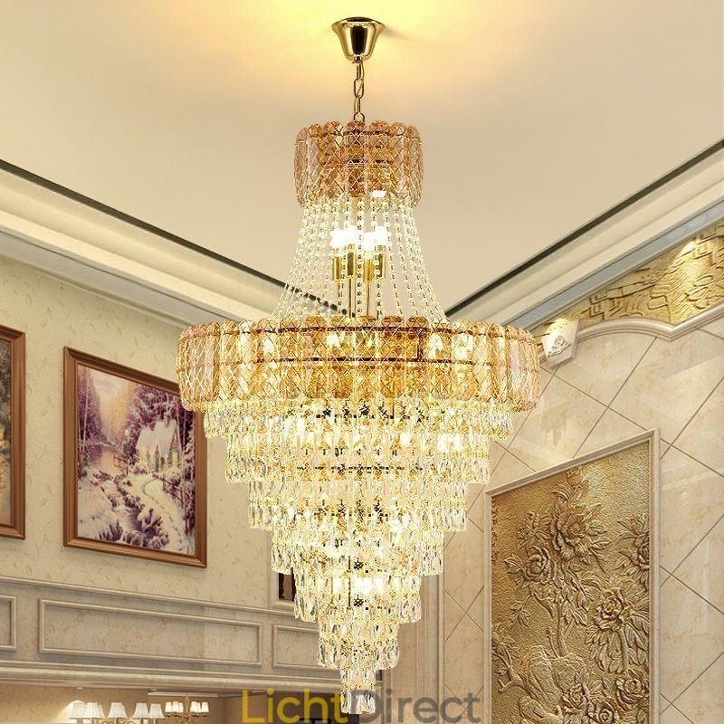 Moderne elegante kristallen hanglamp kegelvormige plafondlamp
