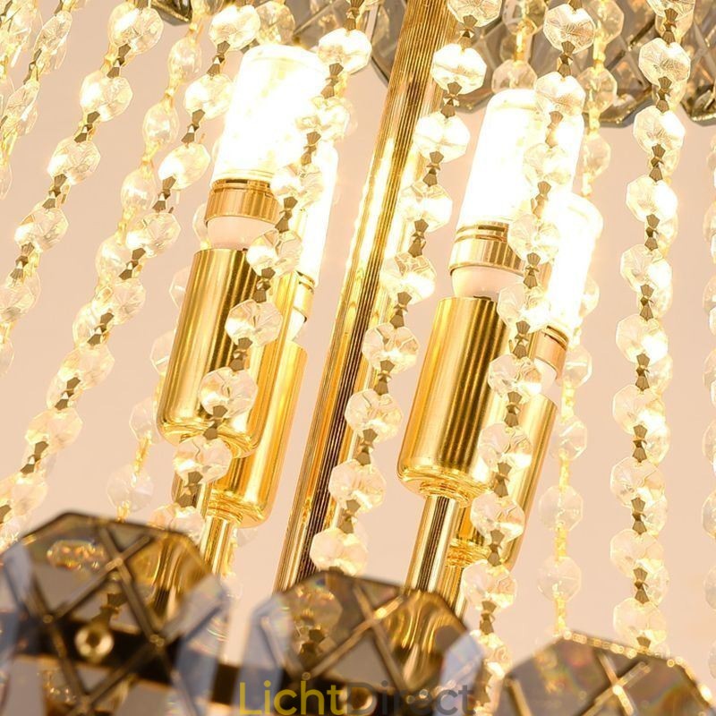 Moderne elegante kristallen hanglamp kegelvormige plafondlamp