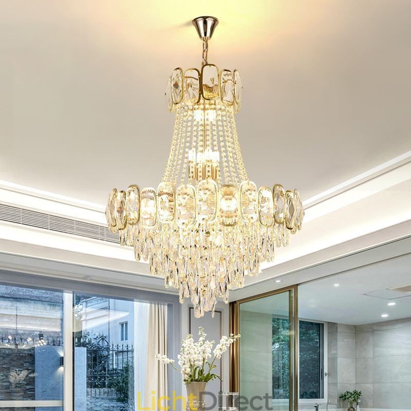 Moderne kristallen hanglamp ronde plafondverlichtingsarmatuur