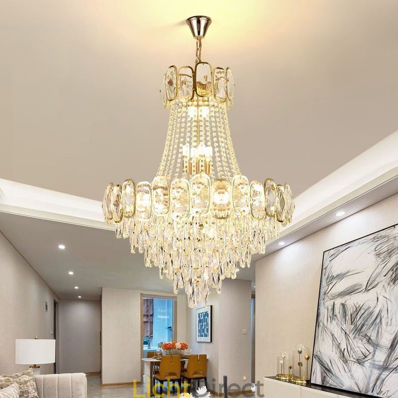 Moderne kristallen hanglamp ronde plafondverlichtingsarmatuur