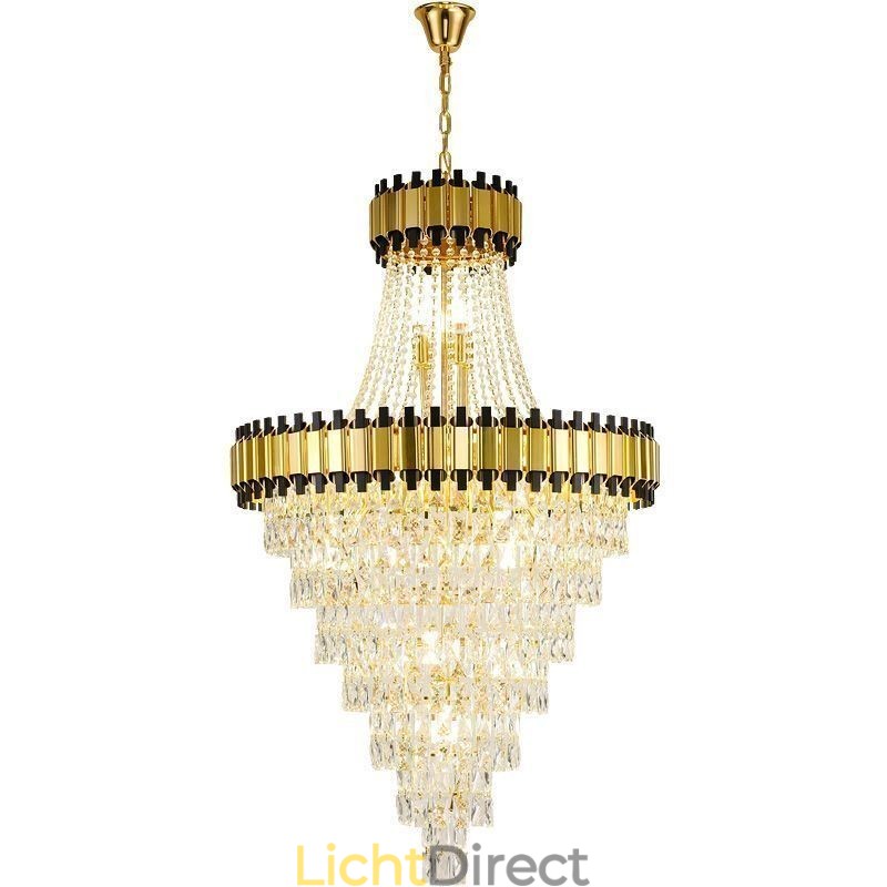 Luxe gouden hanglamp kristal plafondlamp armatuur